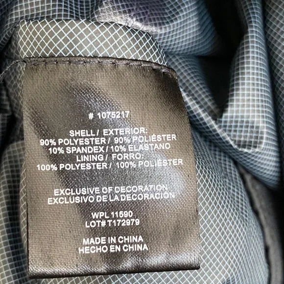 32 DEGREES COOL Gray Hooded Zip Up Rain Jacket S - Picture 10 of 11